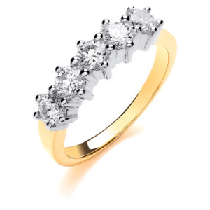 1.00 Carat Natural Diamond Eternity Ring – 18ct Yellow Gold