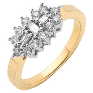 0.50 Carat Natural Diamond Dress Ring – 18ct Yellow Gold