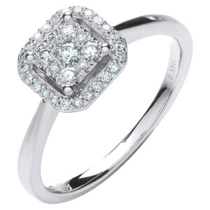0.20 Carat Natural Diamond Dress Ring – 18ct White Gold
