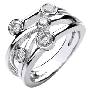 0.75 Carat Natural Diamond Dress Ring – 18ct White Gold