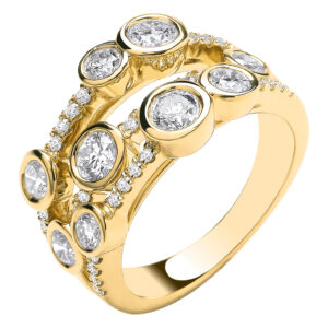 1.70 Carat Natural Diamond Dress Ring – 18ct Yellow Gold