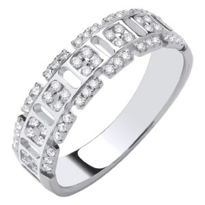 0.33 Carat Natural Diamond Dress Ring – 9ct White Gold