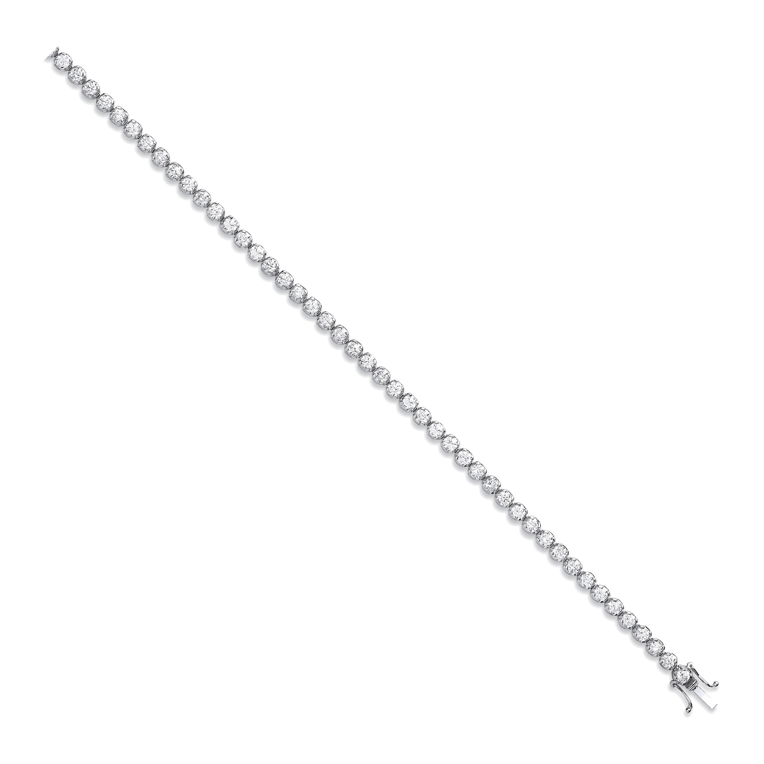 18ct White Gold bracelet with 4.00 carat natural diamond, SI/G/H