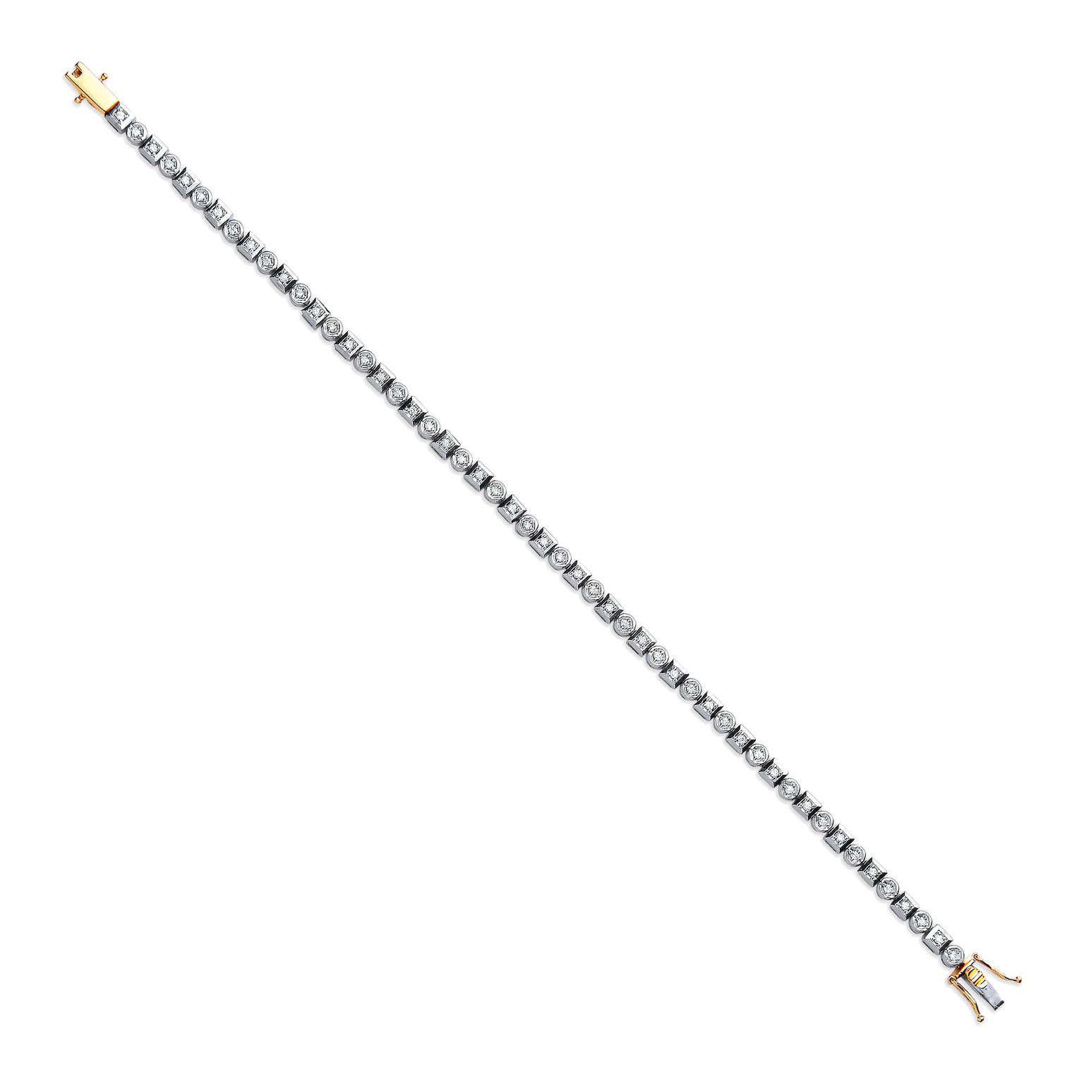 9ct Yellow Gold bracelet with 0.50 carat natural diamond, SI/G/H