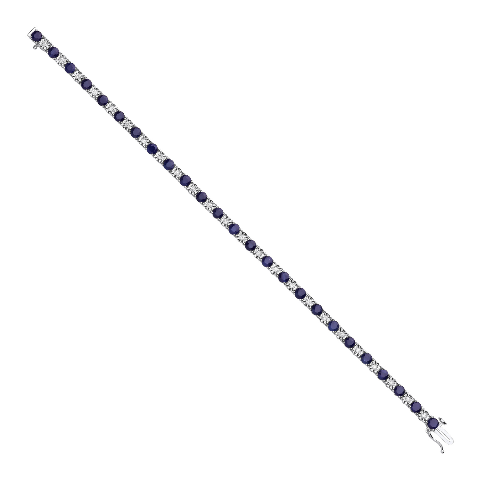 18ct White Gold bracelet with 0.54 carat natural diamond, SI/G/H