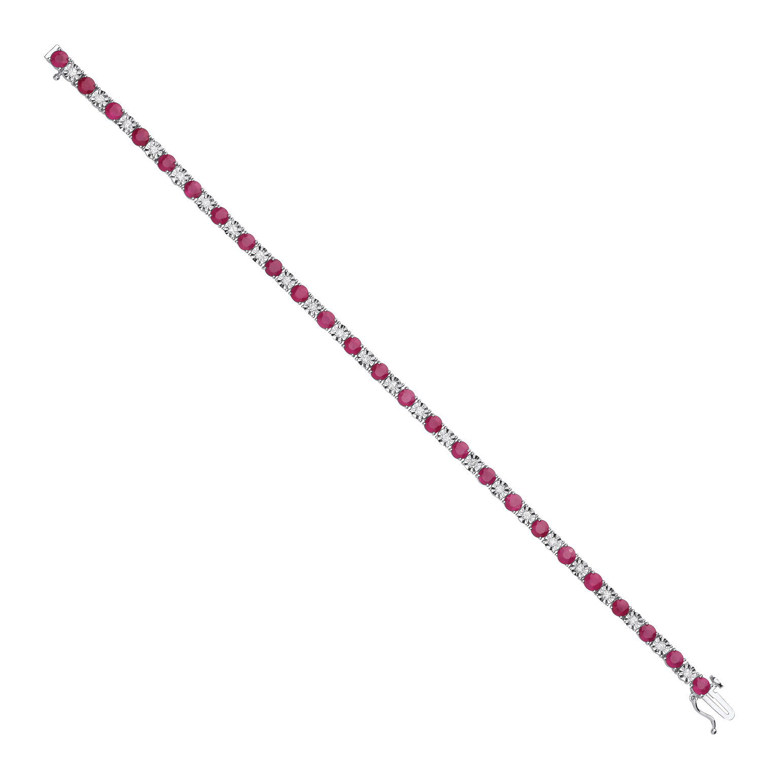 18ct White Gold bracelet with 0.54 carat natural diamond, SI/G/H