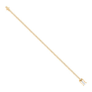 9ct Yellow Gold bracelet with 1.00 carat natural diamond, SI/G/H