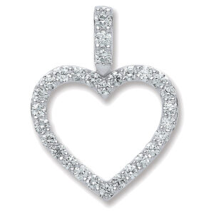 18ct White Gold pendant with 0.60 carat natural diamond, VS/G