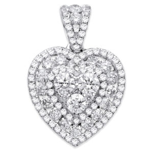 18ct White Gold pendant with 1.35 carat natural diamond, SI/G/H