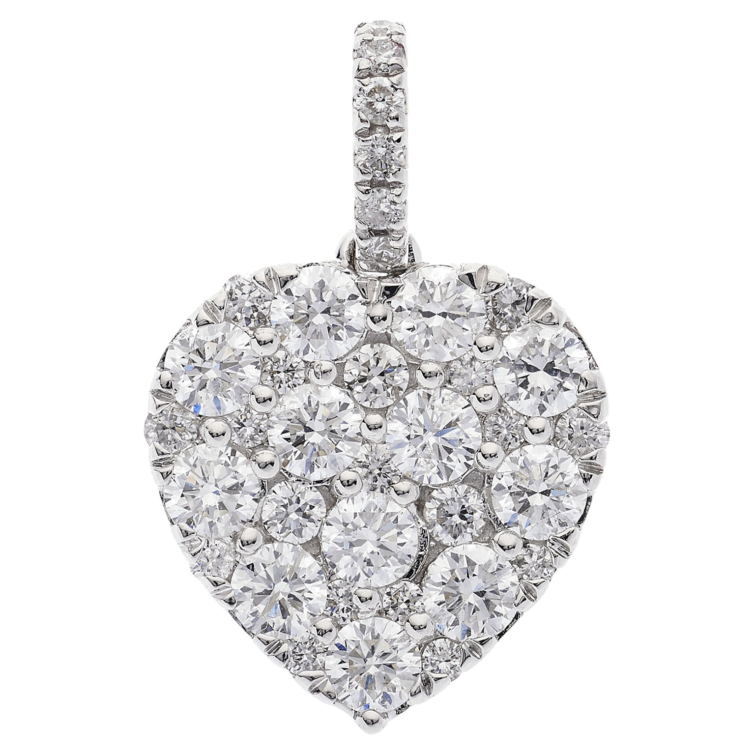 18ct White Gold pendant with 1.00 carat natural diamond, SI/G/H