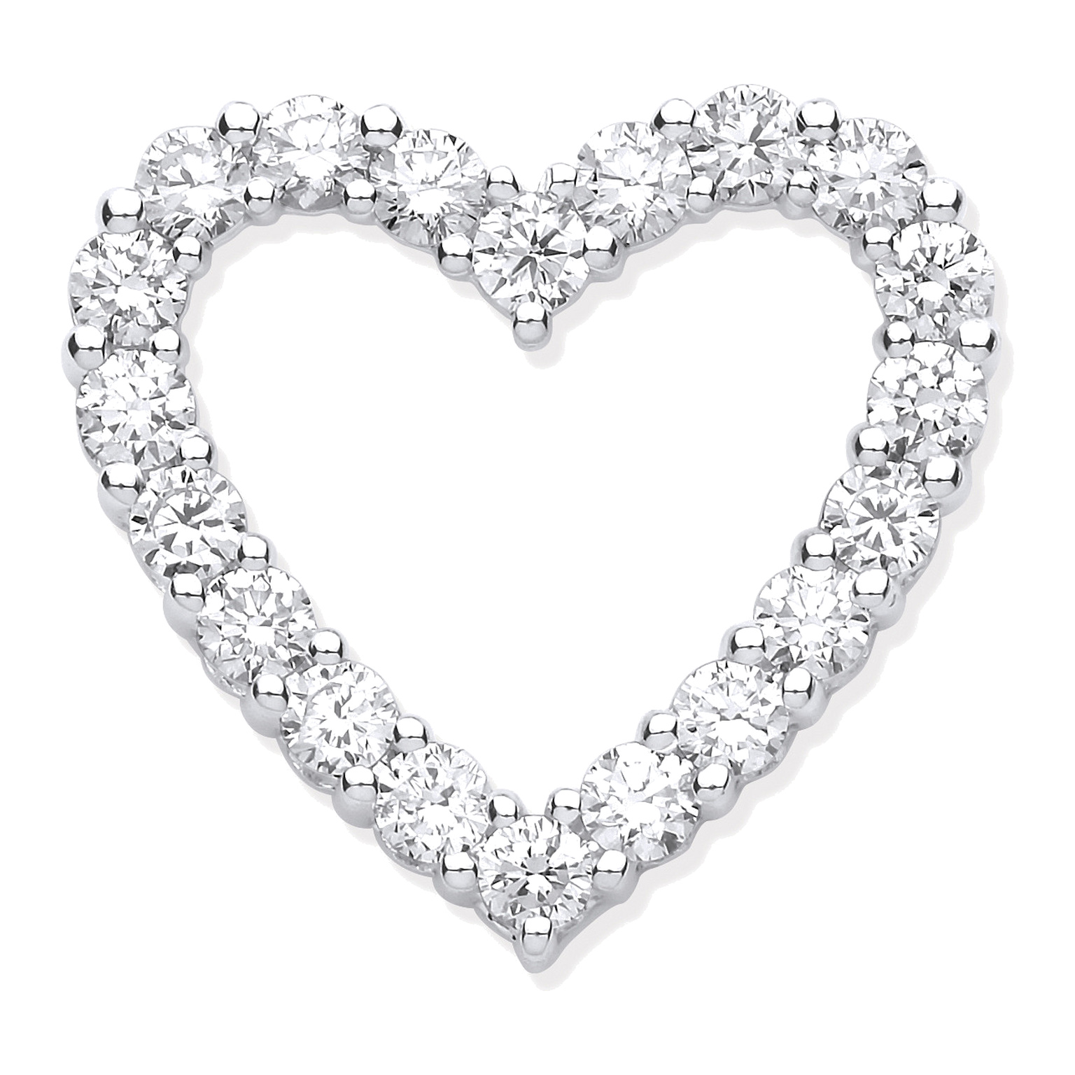 18ct White Gold pendant with 1.01 carat natural diamond, SI/G/H