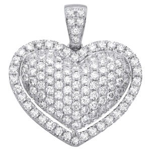 18ct White Gold pendant with 2.00 carat natural diamond, SI/G/H