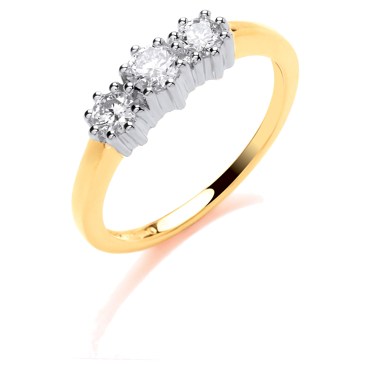 9ct engagement ring with 0.50 carat natural diamond, SI/G/H