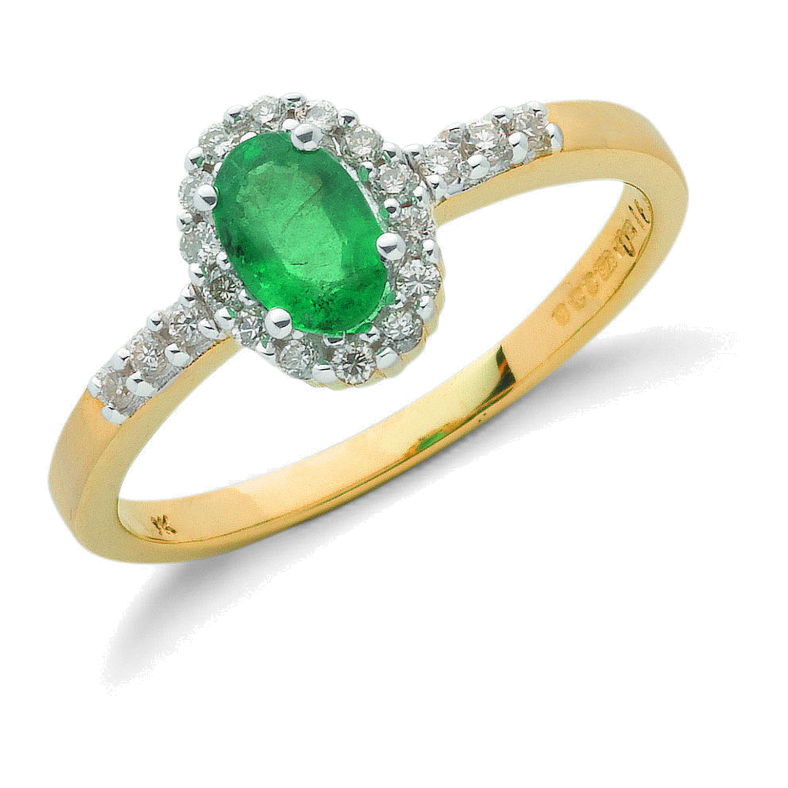 9ct Yellow Gold dress ring with 0.16 carat natural diamond, SI/G/H