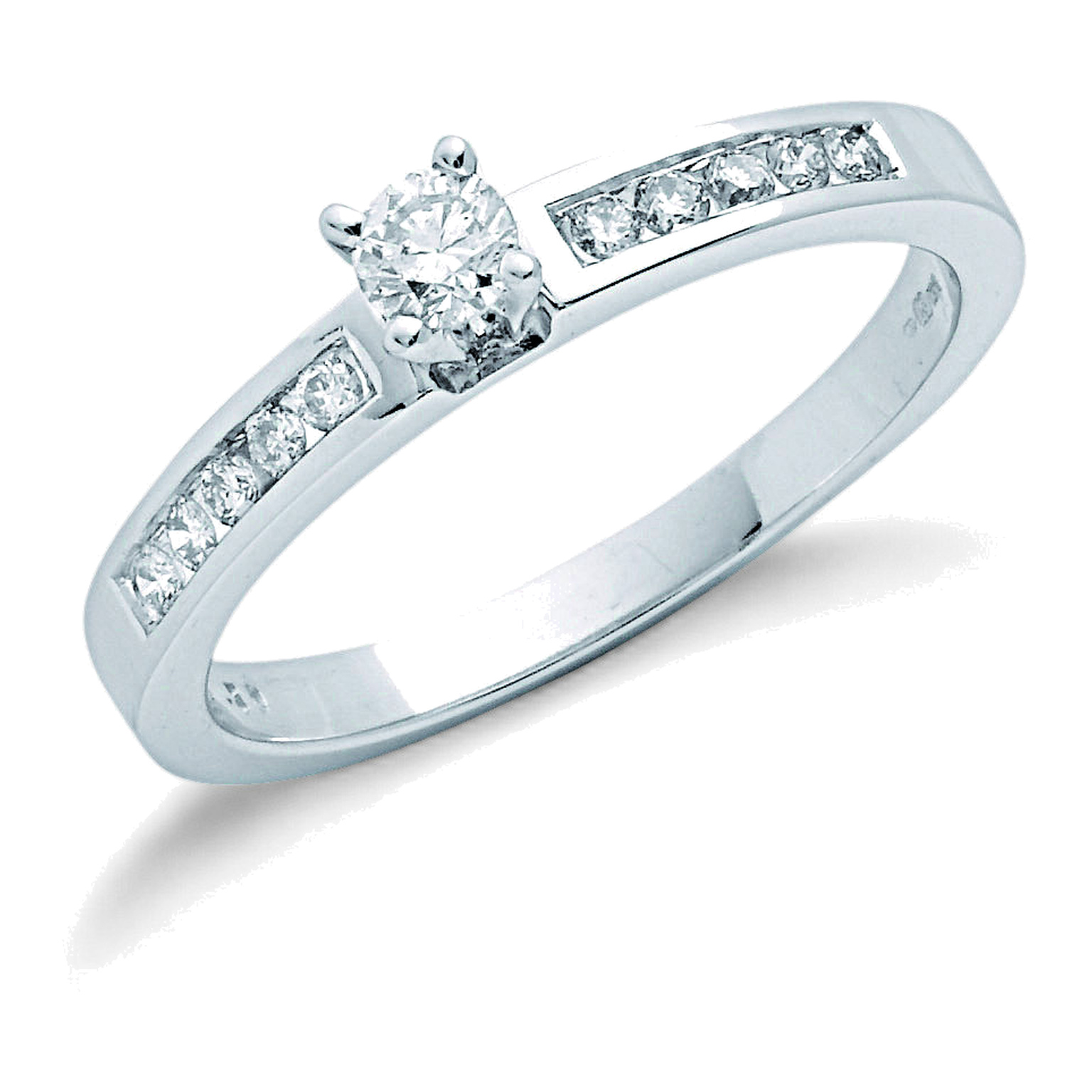 9ct engagement ring with 0.30 carat natural diamond, SI/G/H