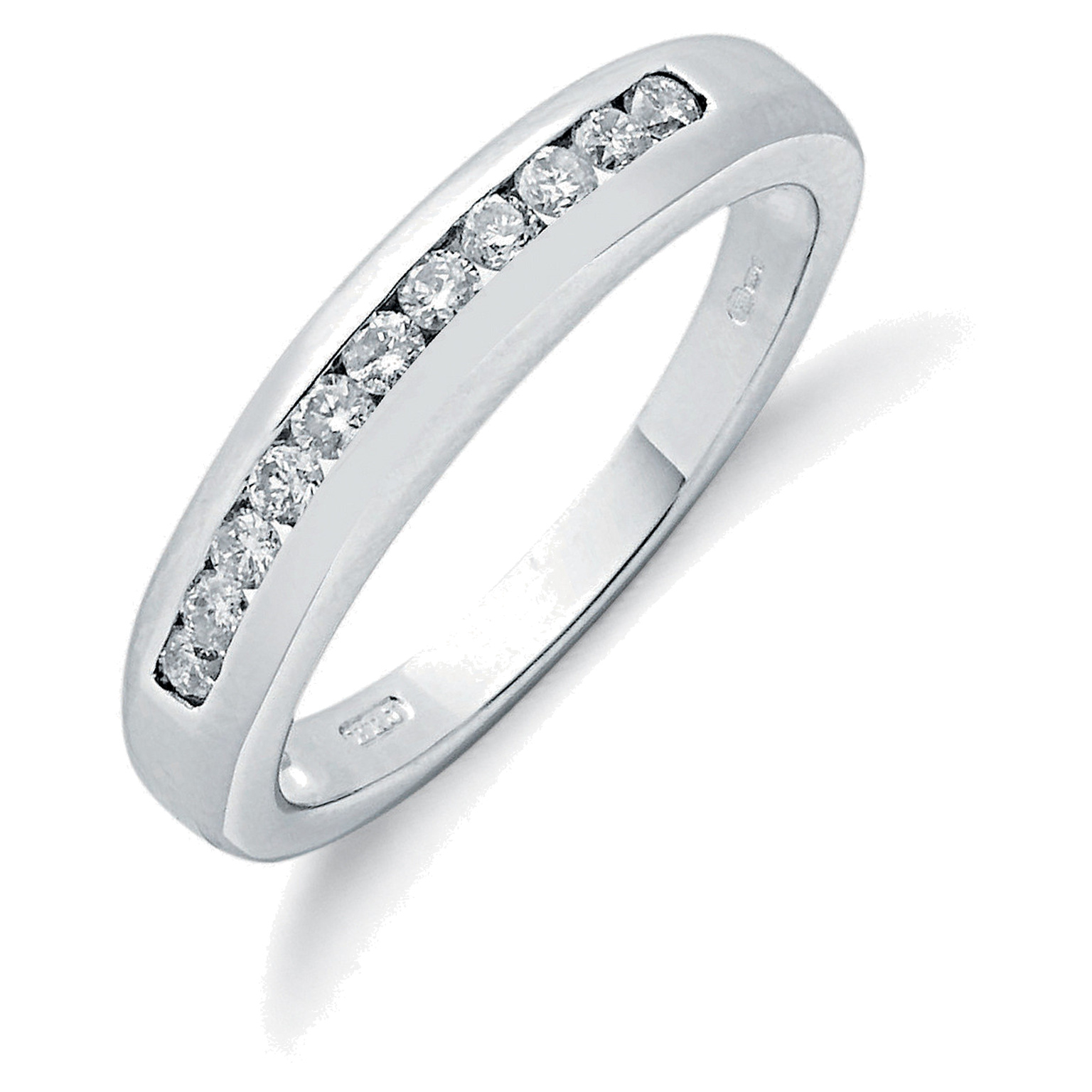 18ct White Gold eternity ring with 0.25 carat natural diamond, SI/G/H