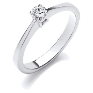 9ct engagement ring with 0.15 carat natural diamond, SI/G/H