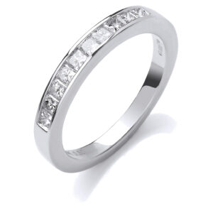 18ct White Gold eternity ring with 0.50 carat natural diamond, VS/G/H