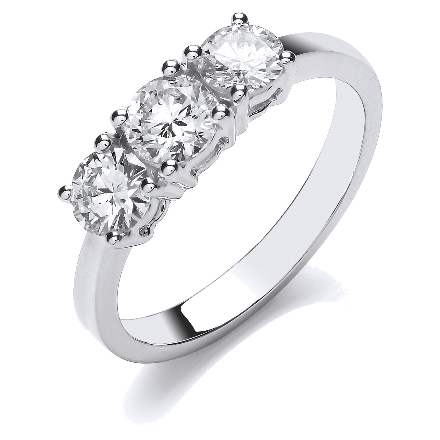 18ct White Gold engagement ring with 1.00 carat natural diamond, SI/G/H