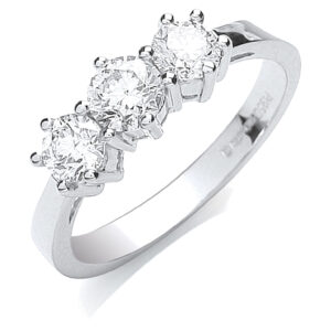 Platinum engagement ring with 1.00 carat natural diamond, VS/G/H
