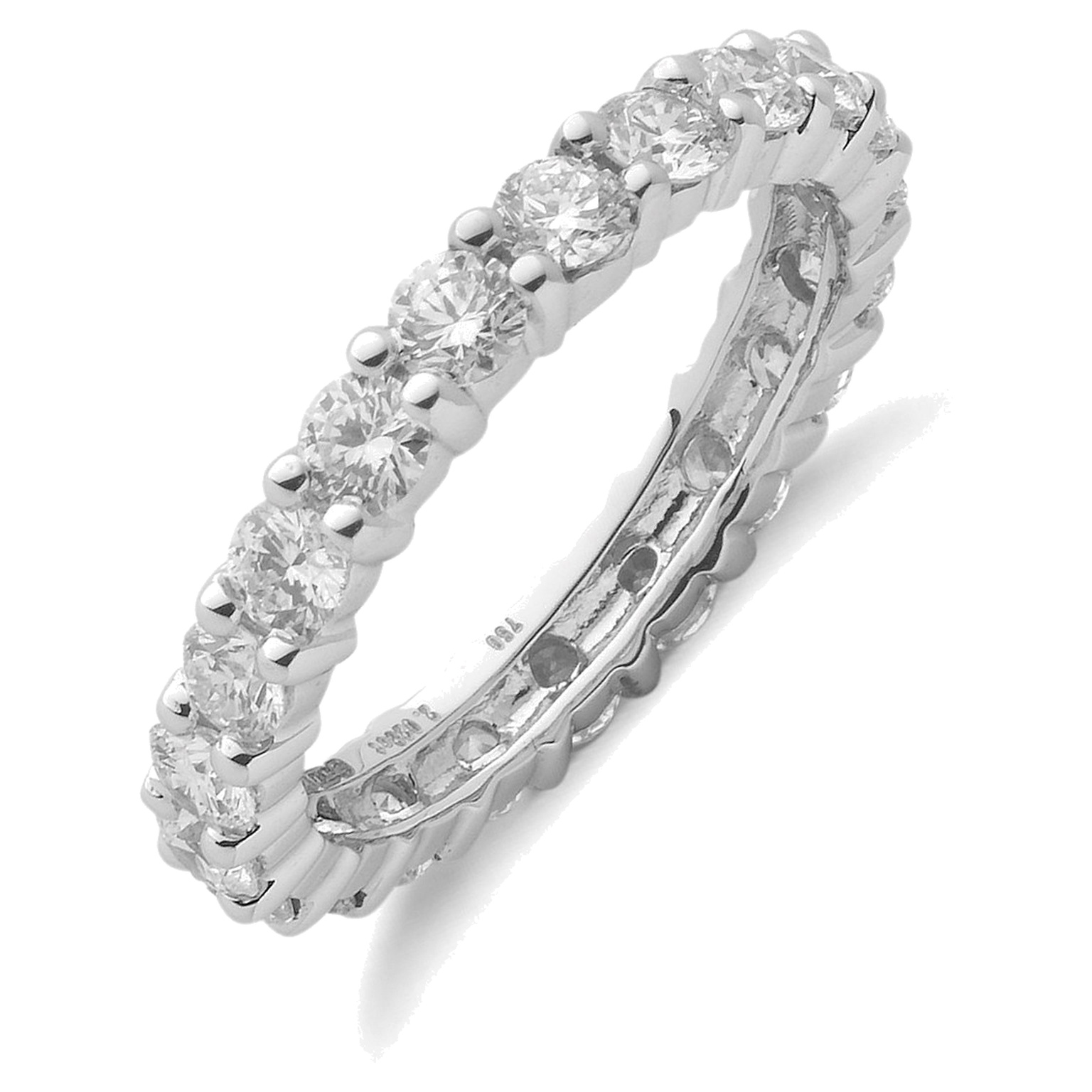 18ct White Gold eternity ring with 2.00 carat natural diamond, VS/G/H