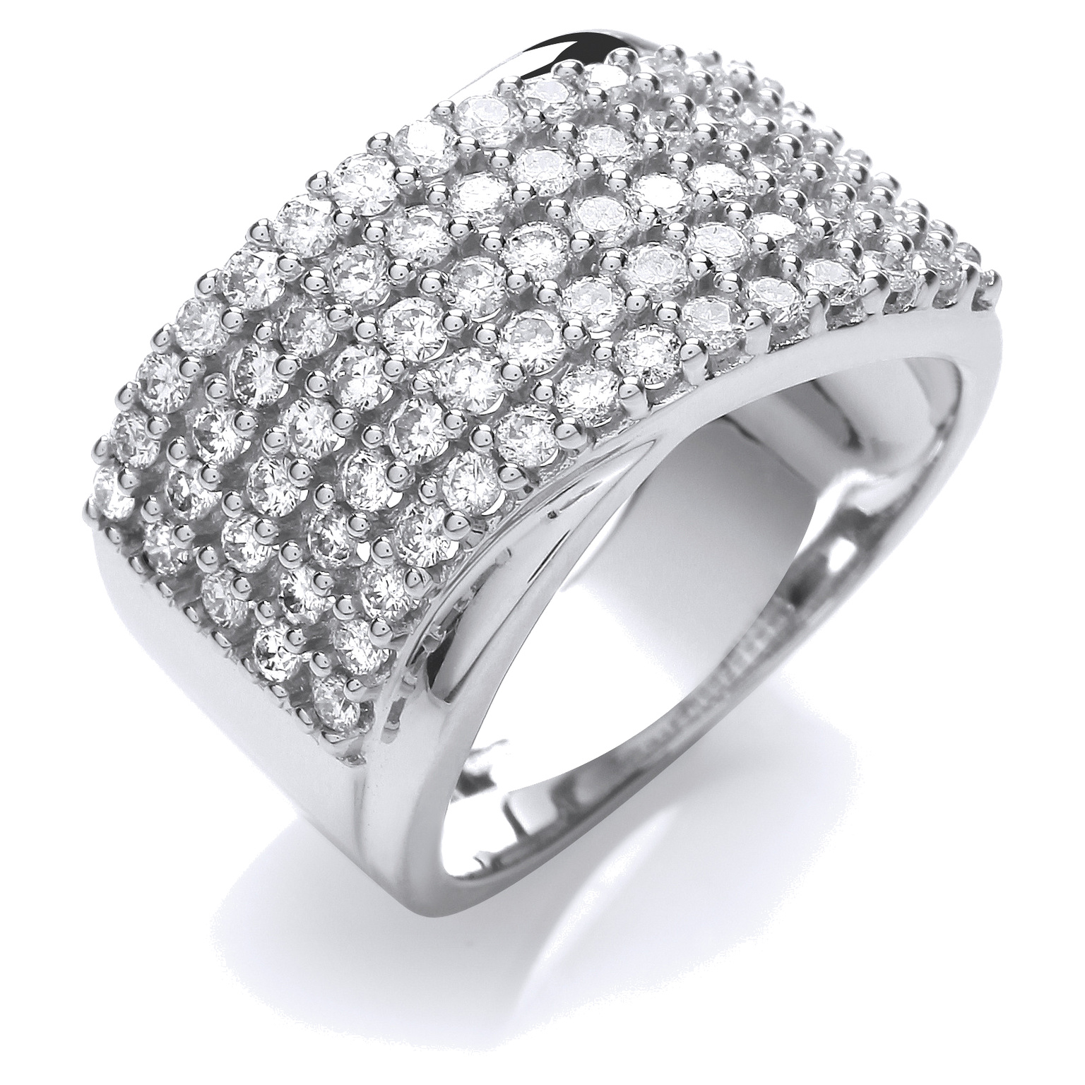 18ct White Gold eternity ring with 1.00 carat natural diamond