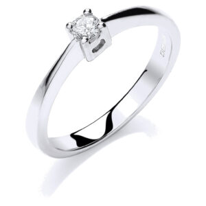 9ct engagement ring with 0.10 carat natural diamond, SI/G/H