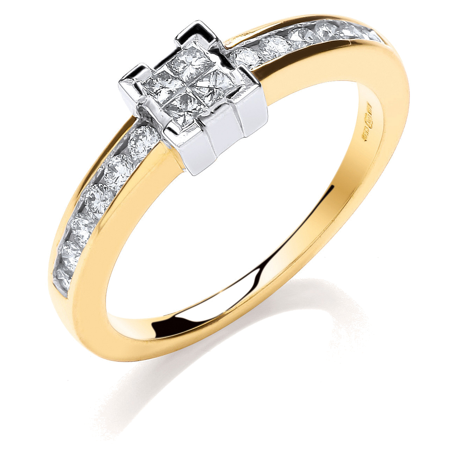 9ct engagement ring with 0.33 carat natural diamond, SI/G/H