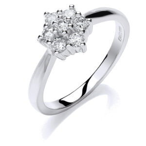 9ct dress ring with 0.33 carat natural diamond, SI/G/H