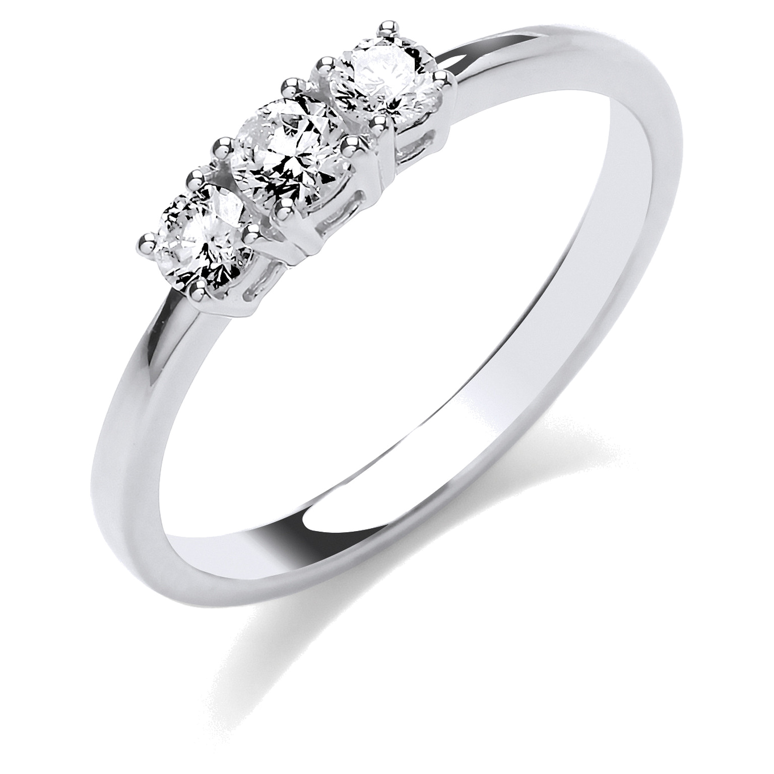 18ct White Gold engagement ring with 0.33 carat natural diamond, SI/G/H