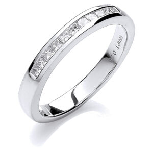 Platinum eternity ring with 0.25 carat natural diamond, VS/G/H