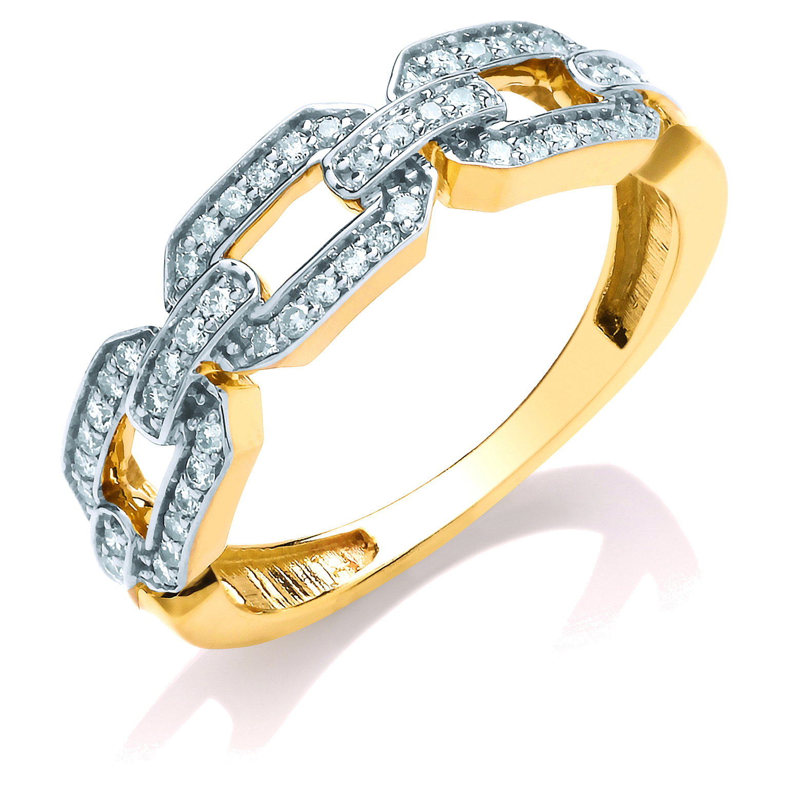 9ct Yellow Gold dress ring with 0.25 carat natural diamond, SI/G/H