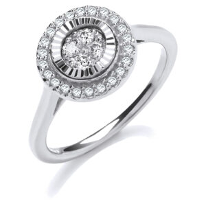 9ct engagement ring with 0.25 carat natural diamond, SI/G/H