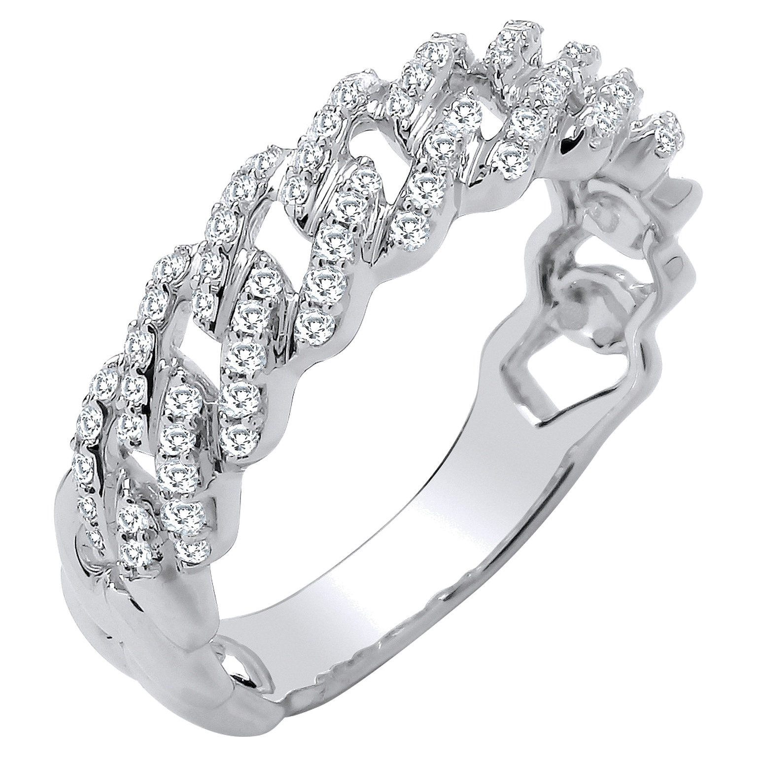 9ct White Gold dress ring with 0.32 carat natural diamond, SI/G/H