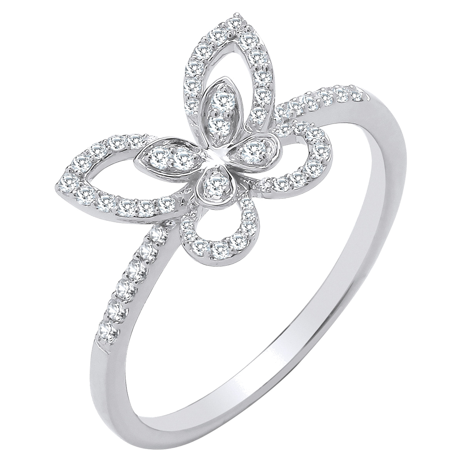 9ct dress ring with 0.19 carat natural diamond, SI/G/H