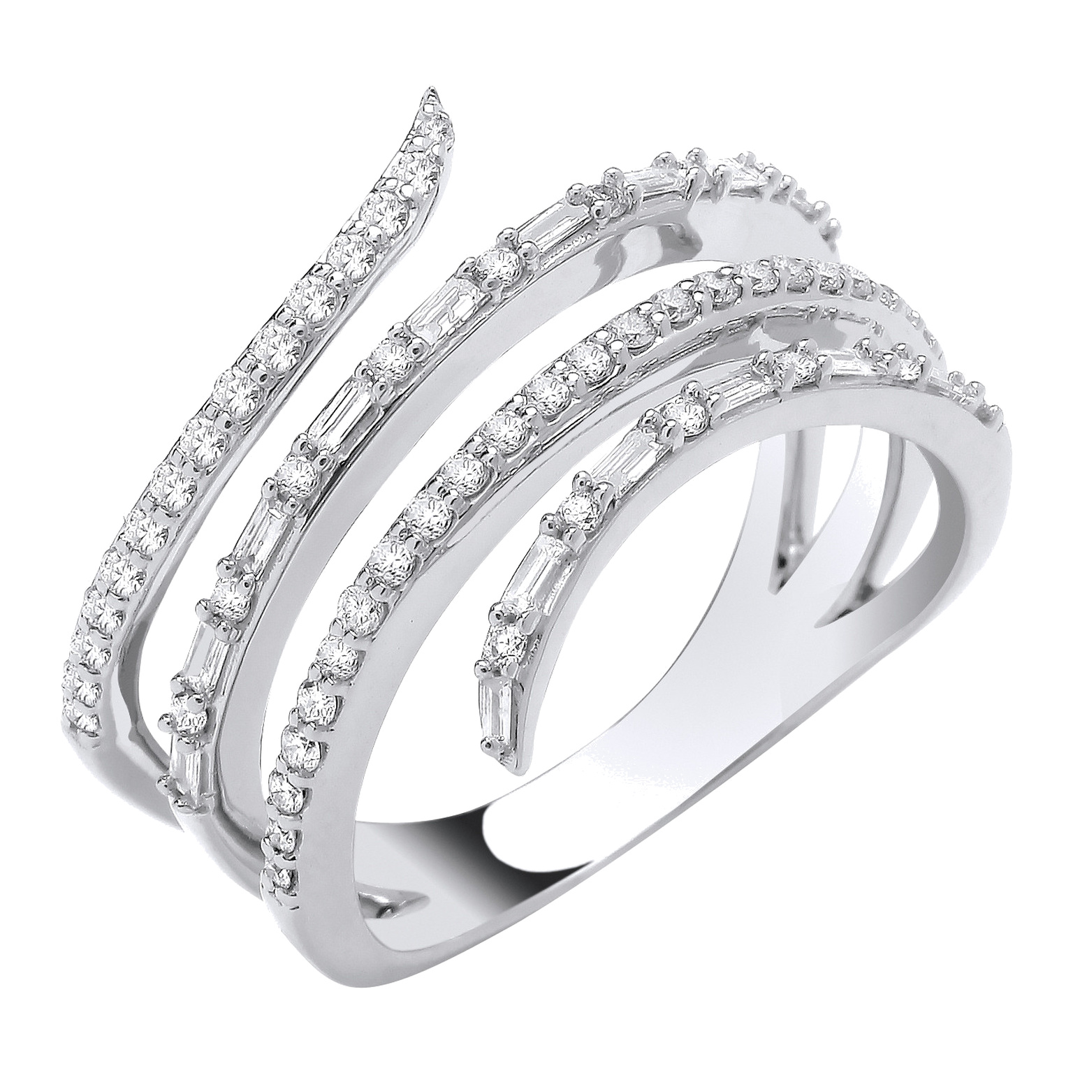 9ct White Gold dress ring with 0.35 carat natural diamond, SI/G/H
