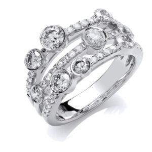 Platinum engagement ring with 1.70 carat natural diamond, SI/G/H