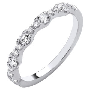 18ct White Gold eternity ring with 0.40 carat natural diamond, SI/G/H
