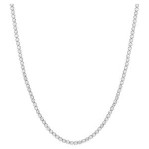 9ct White Gold Lab Grown Diamond Tennis Necklace 20.00ctw 17"