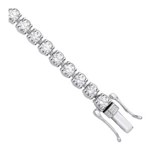 10.00 Carat Lab Grown Diamond Tennis Bracelet – 9ct White Gold
