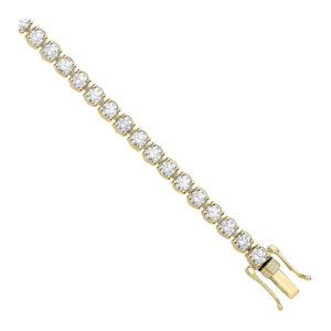 3.00 Carat Lab Grown Diamond Tennis Bracelet – 9ct Yellow Gold