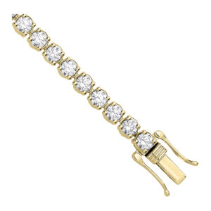 10.00 Carat Lab Grown Diamond Tennis Bracelet – 9ct Yellow Gold