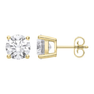 1.00 Carat Lab Grown Diamond Stud Earrings – 18ct Yellow Gold