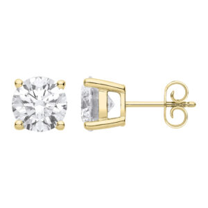 3.00 Carat Lab Grown Diamond Stud Earrings – 18ct Yellow Gold