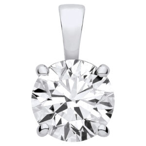 2.00 Carat Lab Grown Diamond Solitaire Pendant – 18ct White Gold