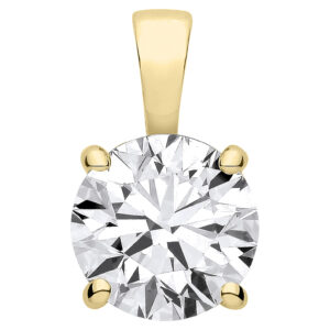 2.00 Carat Lab Grown Diamond Solitaire Pendant – 18ct Yellow Gold
