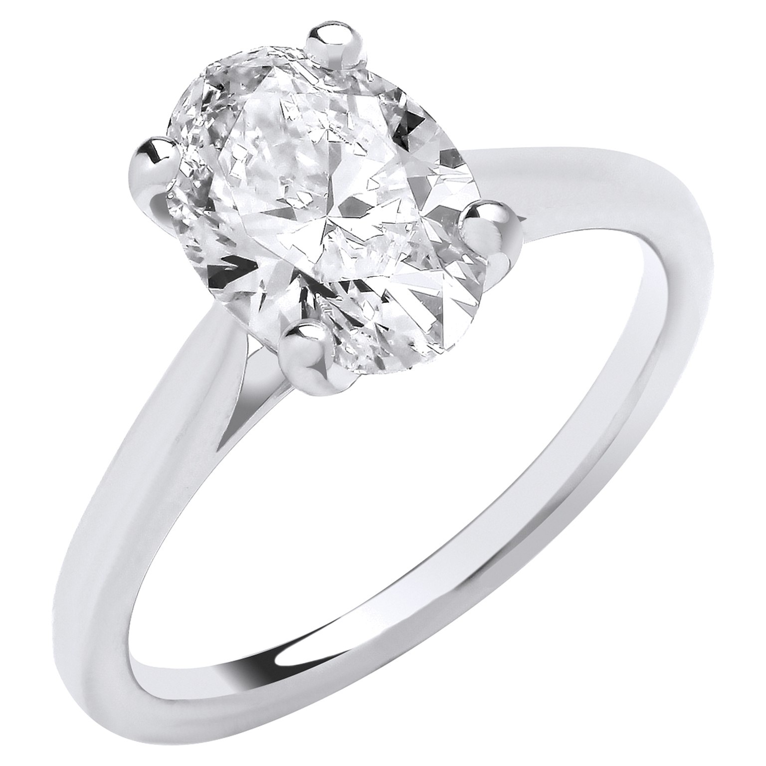 2 carat oval diamond engagement ring