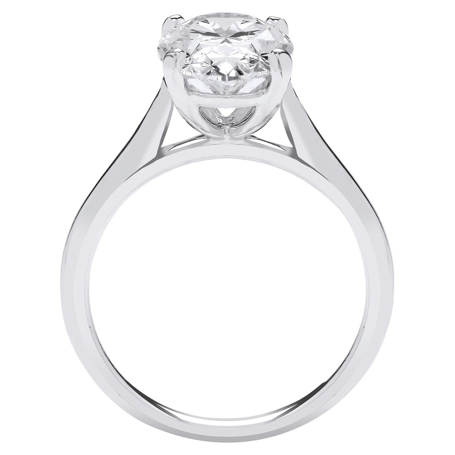 3 carat diamond ring side view