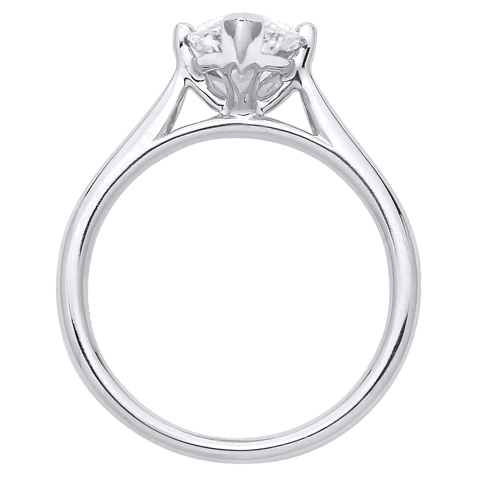 3.00 Carat Lab Grown Marquise Diamond Engagement Ring – 18ct White Gold - Image 2
