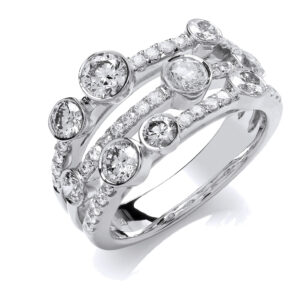 1.70 Carat Lab Grown Diamond Dress Ring – 9ct White Gold